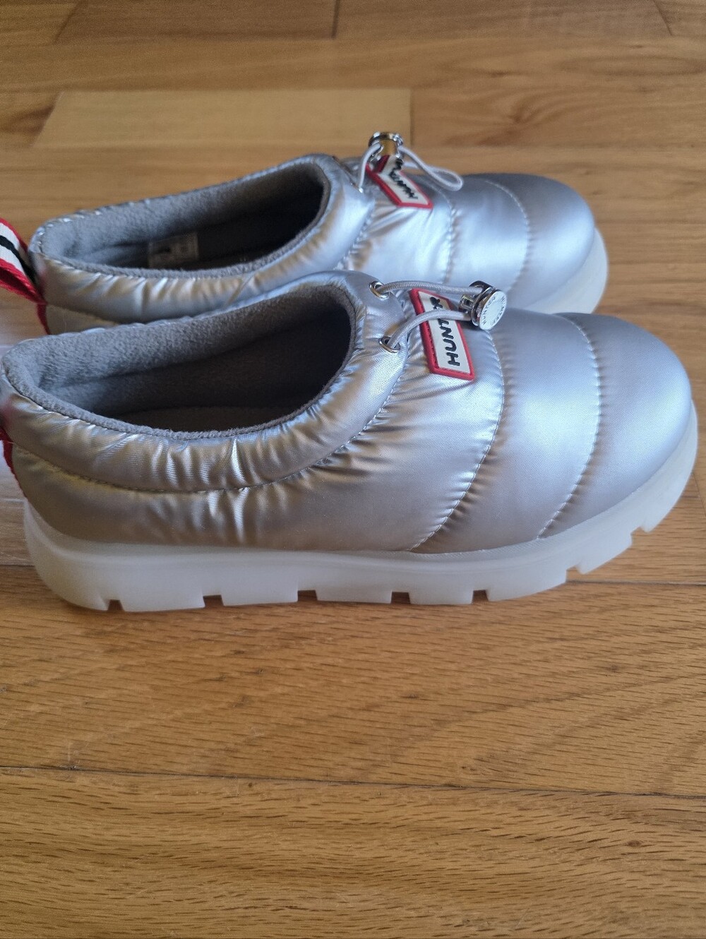 Womens Hunter Madi Platform Insulated Slip On Shoes Size 9 Silver